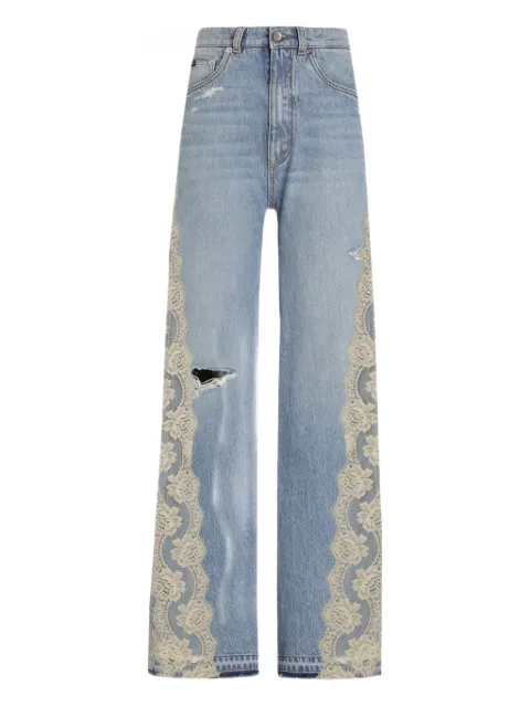Dolce & Gabbana lace-panelled jeans Blue FTDGCDG8OG6