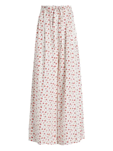 Dolce & Gabbana floral-print drawstring trousers White FTDCOTHS5UB