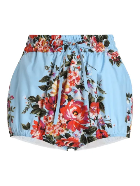 Dolce & Gabbana floral-pattern drawstring shorts Blue FTDB2THS5UU