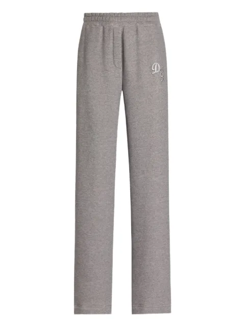 Dolce & Gabbana fleece trousers with patch embroidery Grey FTC91ZGDDME