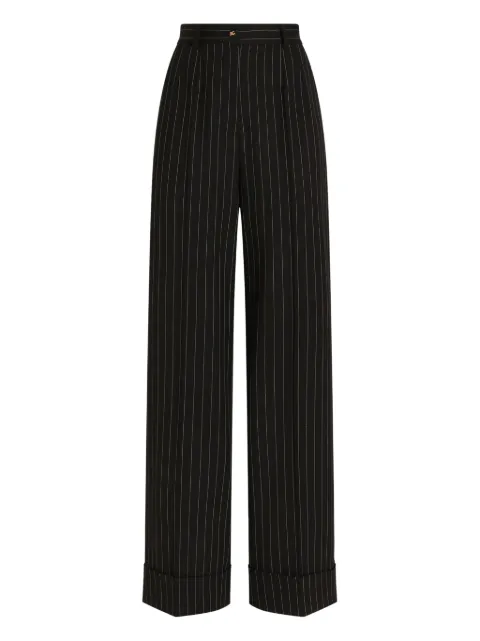 Dolce & Gabbana pinstripe bi-stretch wool trousers Black FTBM0TFRBC0