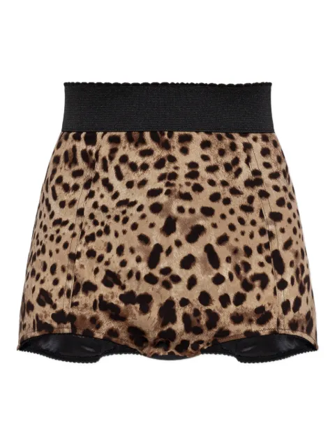 Dolce & Gabbana animal-print shorts Brown FTAG1TGDCLP