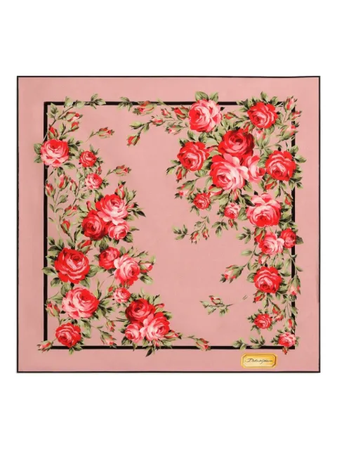 Dolce & Gabbana rose floral-print scarf Pink FN093RGDDPM