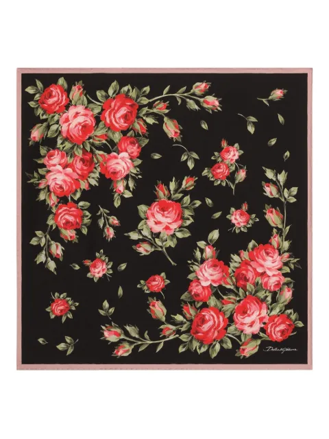 Dolce & Gabbana floral-print scarf Black FN093RGDDPM