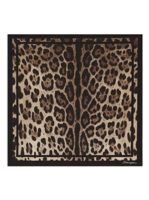 Dolce & Gabbana leopard-print scarf Brown FN093RGDCF5
