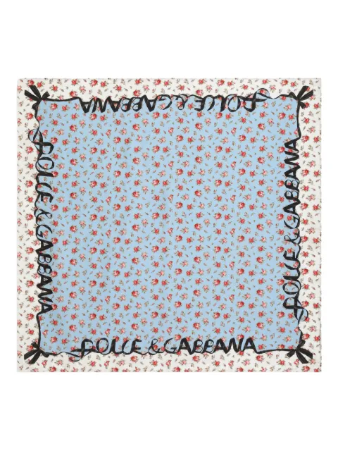 Dolce & Gabbana floral-print scarf Blue FN092RGDDLO
