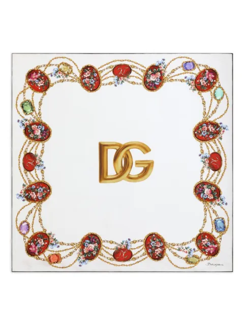 Dolce & Gabbana floral-print scarf White FN090RGDDLK