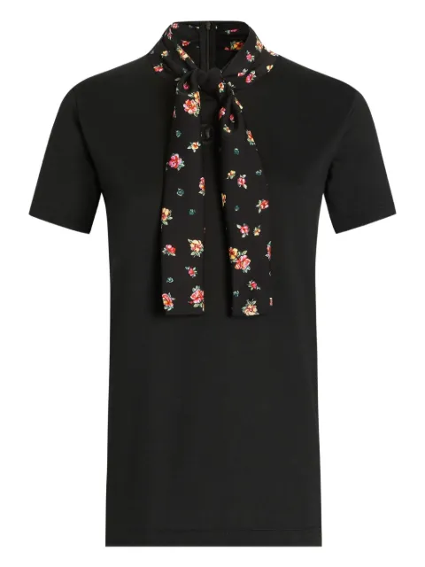 Dolce & Gabbana floral-scarf T-shirt Black F8W28ZGDDPC
