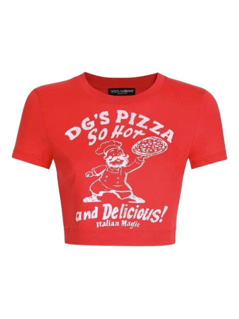 Dolce & Gabbana graphic-print T-shirt Red F8U13ZGDDNF