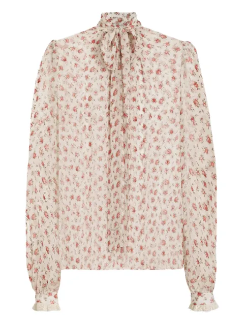 Dolce & Gabbana floral-print blouse White F7BK7TIS10I