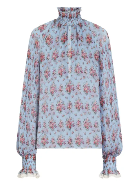 Dolce & Gabbana floral-print blouse Blue F7BK3TIS10F