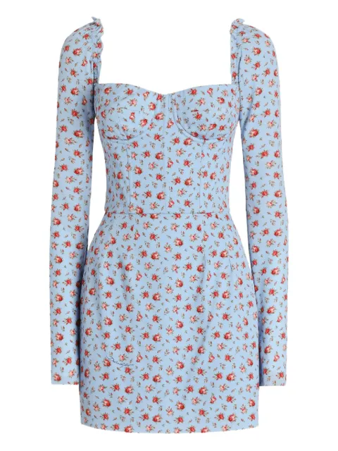 Dolce & Gabbana long-sleeve floral dress Blue F60HVTFSA79
