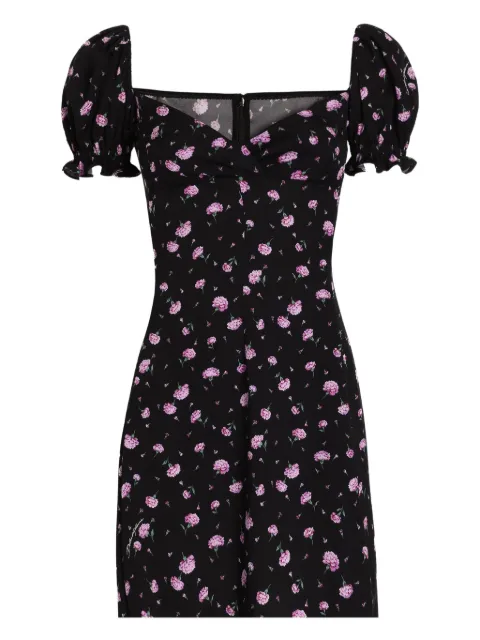 Dolce & Gabbana ruffled floral mini dress Black F60GOTFSA8M