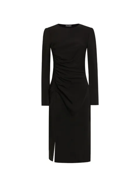 Dolce & Gabbana structured cady dress Black F60G7TFUIAH