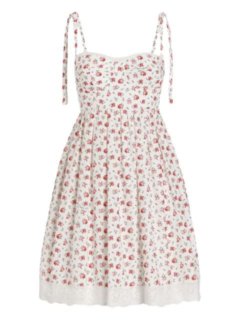 Dolce & Gabbana floral lace dress White F60F9THS5UB