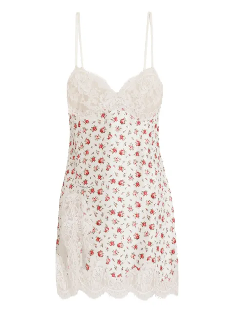 Dolce & Gabbana floral lace mini dress White F60E7TIS10J