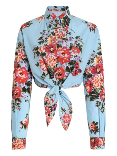 Dolce & Gabbana floral tie top Blue F5T76THS5UU