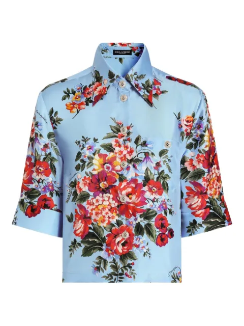 Dolce & Gabbana floral-print shirt Blue F5T50TIS11I