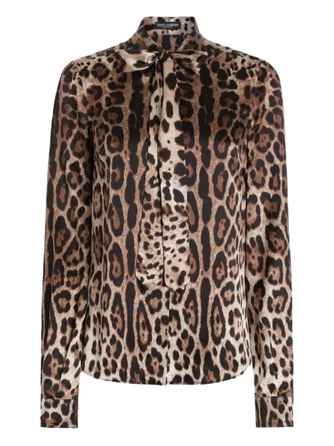 Dolce & Gabbana leopard-print blouse Brown F5T19TFS1GT