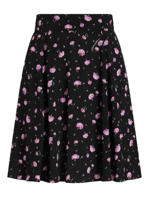 Dolce & Gabbana floral-print mini skirt Black F4DCOTFSA8M