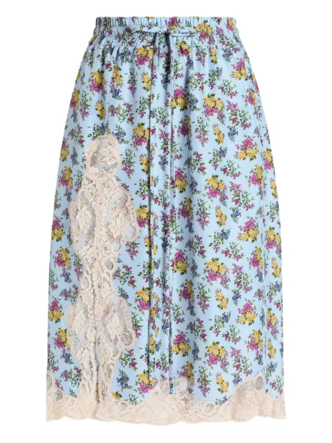 Dolce & Gabbana small floral-print skirt Blue F4DA9TIS10D