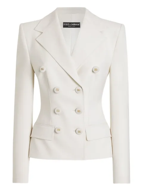 Dolce & Gabbana double-breasted button jacket Neutrals F27ACTFUBGC