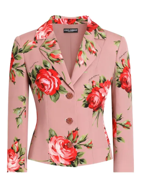 Dolce & Gabbana floral button jacket Pink F26S5ZFSA8Q