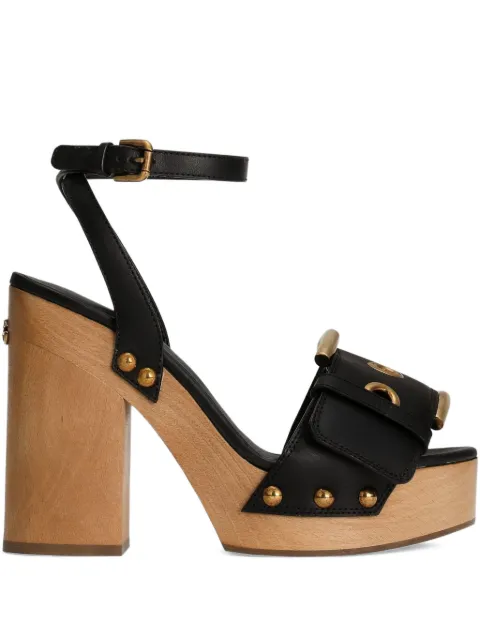 Dolce & Gabbana buckle studded sandals Black CZ0332AY960