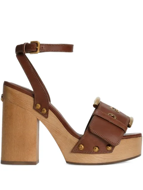 Dolce & Gabbana cowhide wedge sandals Brown CZ0332AY960