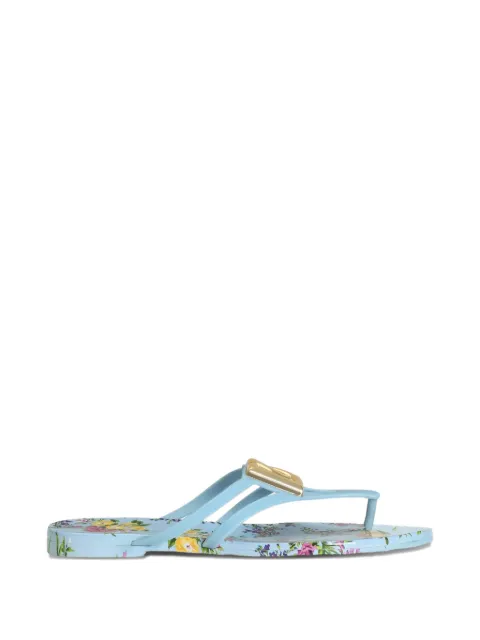Dolce & Gabbana floral print flip-flops Blue CW2418AY850