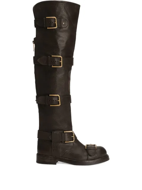 Dolce & Gabbana buckle-strap boots Brown CU1239AW352