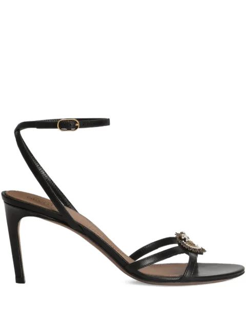 Dolce & Gabbana heart-motif strap sandals Black CR1983AP41280999