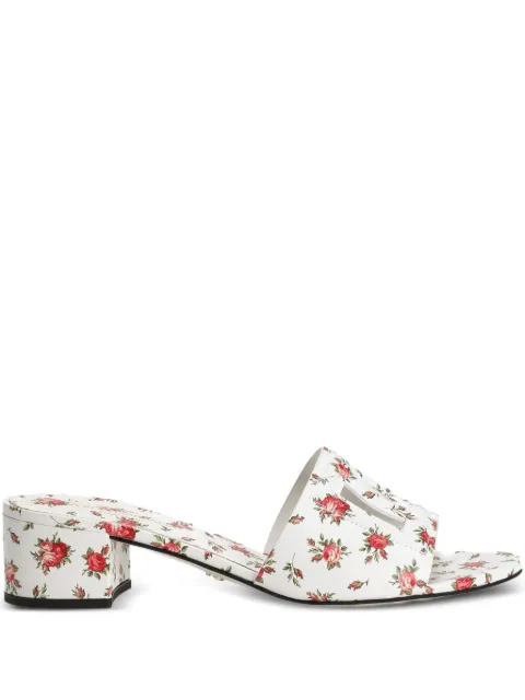 Dolce & Gabbana floral-detail cutout sandals White CR1755AZ046