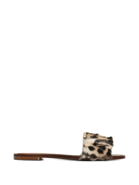 Dolce & Gabbana leo-print flat slippers Neutrals CQ0681A0081