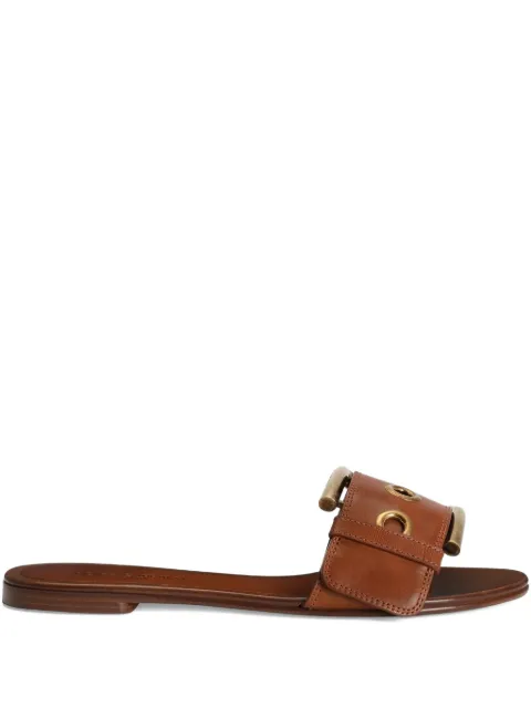 Dolce & Gabbana buckle-detail flat sandals Brown CQ0672AY960