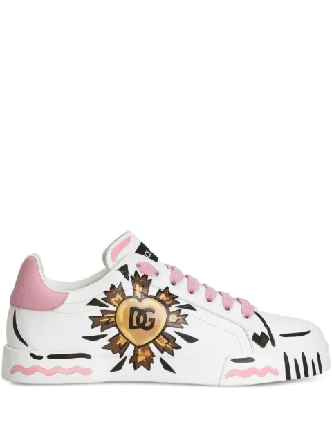 Dolce & Gabbana Portofino light strobel nappa calfskin sneakers White CK2398A0259