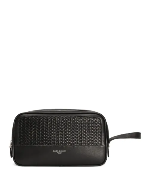 Dolce & Gabbana woven-panelled wash bag Black BT3310AN419