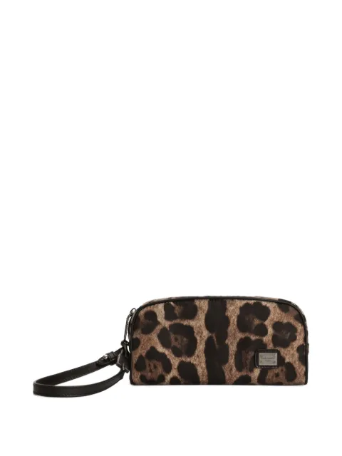Dolce & Gabbana leopard-print wash bag Brown BP3456AU915
