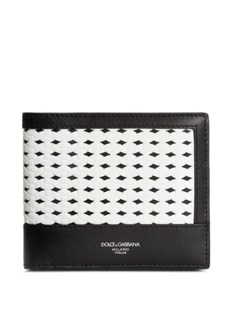 Dolce & Gabbana bi-fold woven wallet Black BP1321AN419