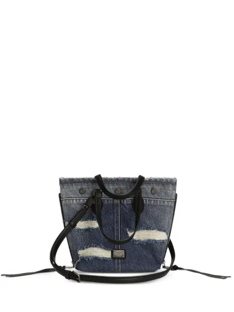Dolce & Gabbana Atene distressed tote bag Blue BM7890AY768