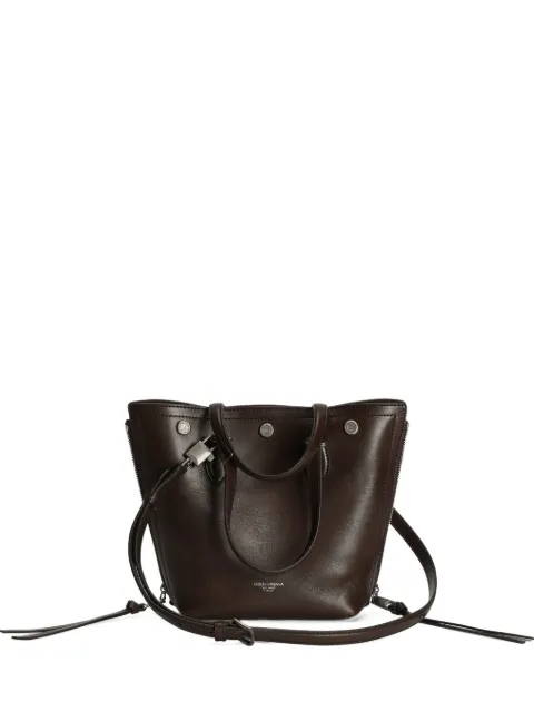 Dolce & Gabbana Atene stud-detail zip shoulder bag Brown BM7890AU994