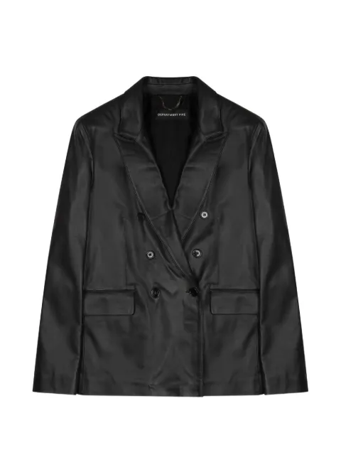 Department 5 double-breasted leather blazer Brown DC06551M2LF0019605