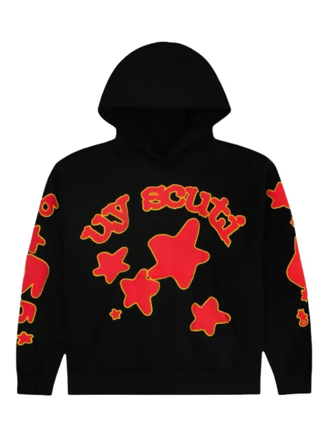 SP5DER UY Scuti star-graphic hoodie Black SP5DER202