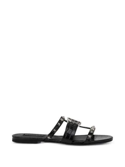 Philipp Plein Cocco stars sandals Black SAFSWSA0764PLE010N
