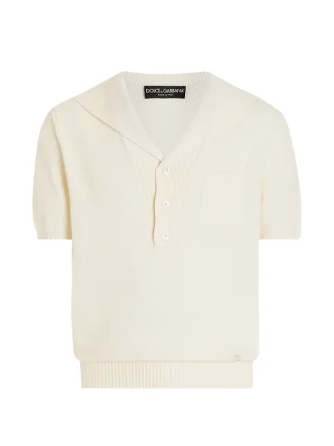 Dolce & Gabbana cotton blend polo shirt Neutrals GXZBIZJGMGX