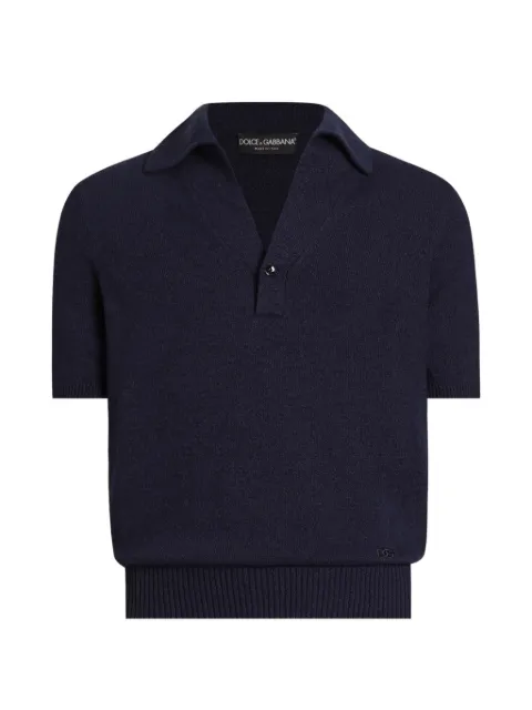 Dolce & Gabbana cotton blend polo shirt Blue GXZBHZJGMGX