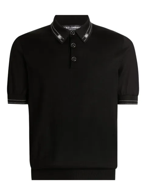 Dolce & Gabbana short-sleeve polo shirt Black GXZ02TJBSOI