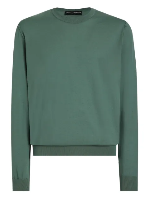 Dolce & Gabbana crew-neck long-sleeve sweater Green GXX02TJBW1W