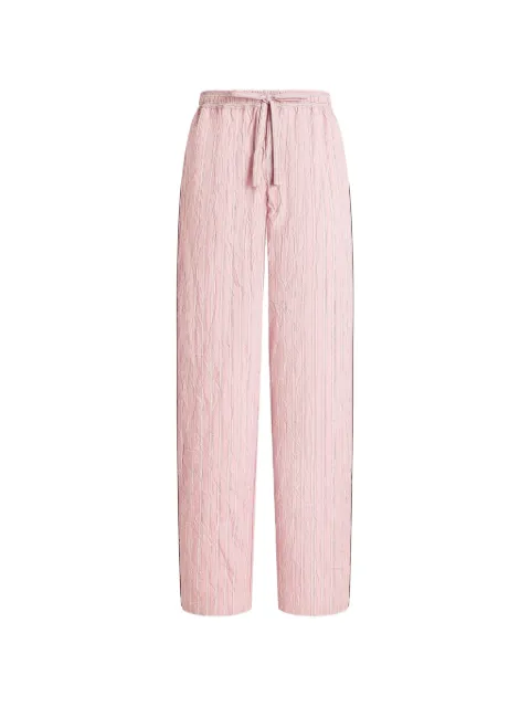 Dolce & Gabbana crinkled striped fabric Vanity trousers Pink GVRMATFBMFS
