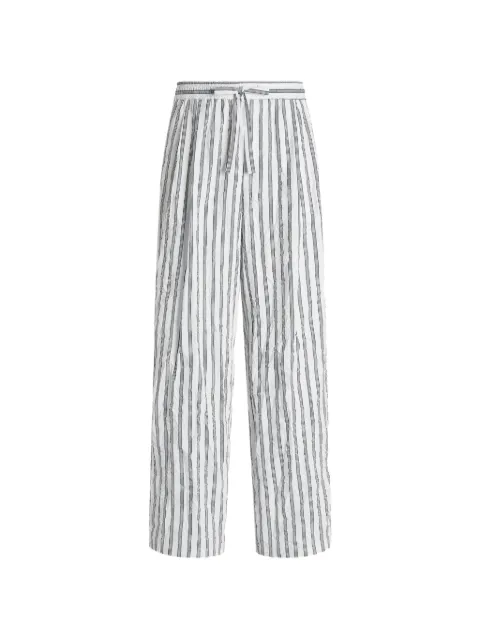 Dolce & Gabbana striped drawstring loungewear trousers White GP1N9TFRMD9